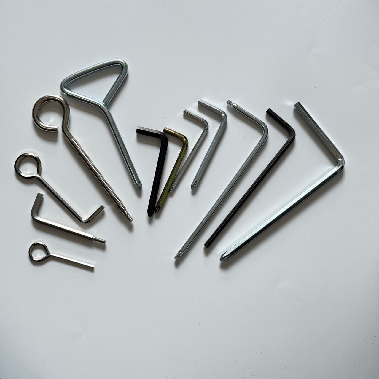 Factory Processed Galvanized L-Shaped Hex Key Wrench Furniture Simple Hardware Accessories Screws 7-Shaped Wrench M4M5M6M8