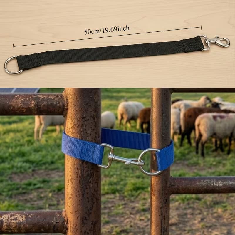 Amazon Best-Selling Thickened Horse Farm Pasture Gate Latch, Horse Stable Door Lock, Single Loop Lasso Rope Buckle, Horse Fence Gate Latch