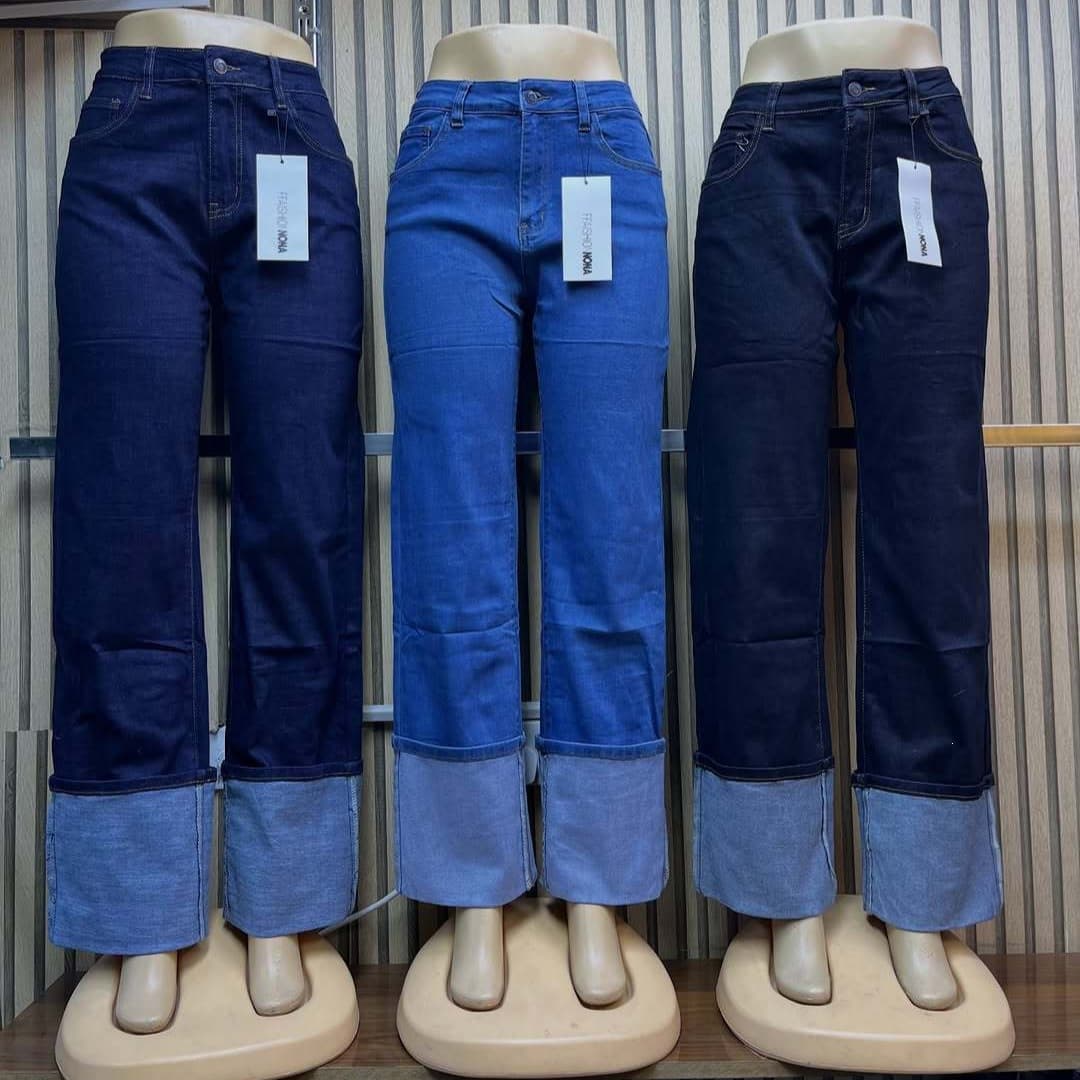 Mom jeans stretch women's cargo jeans Boyfriend jeans in stock