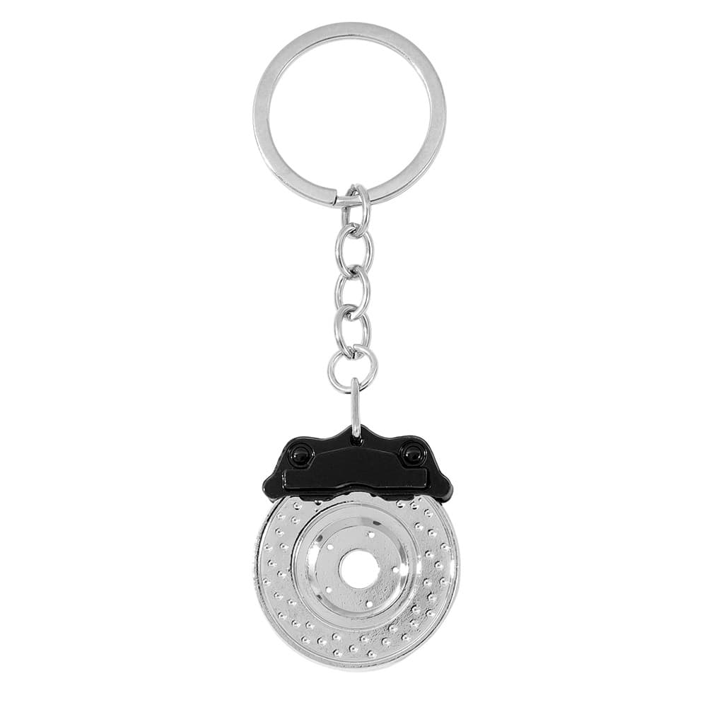Car Brake Pad Keychain Brake Disc Hub Pendant Caliper Metal Spinning Key Ring Key Chain Accessory