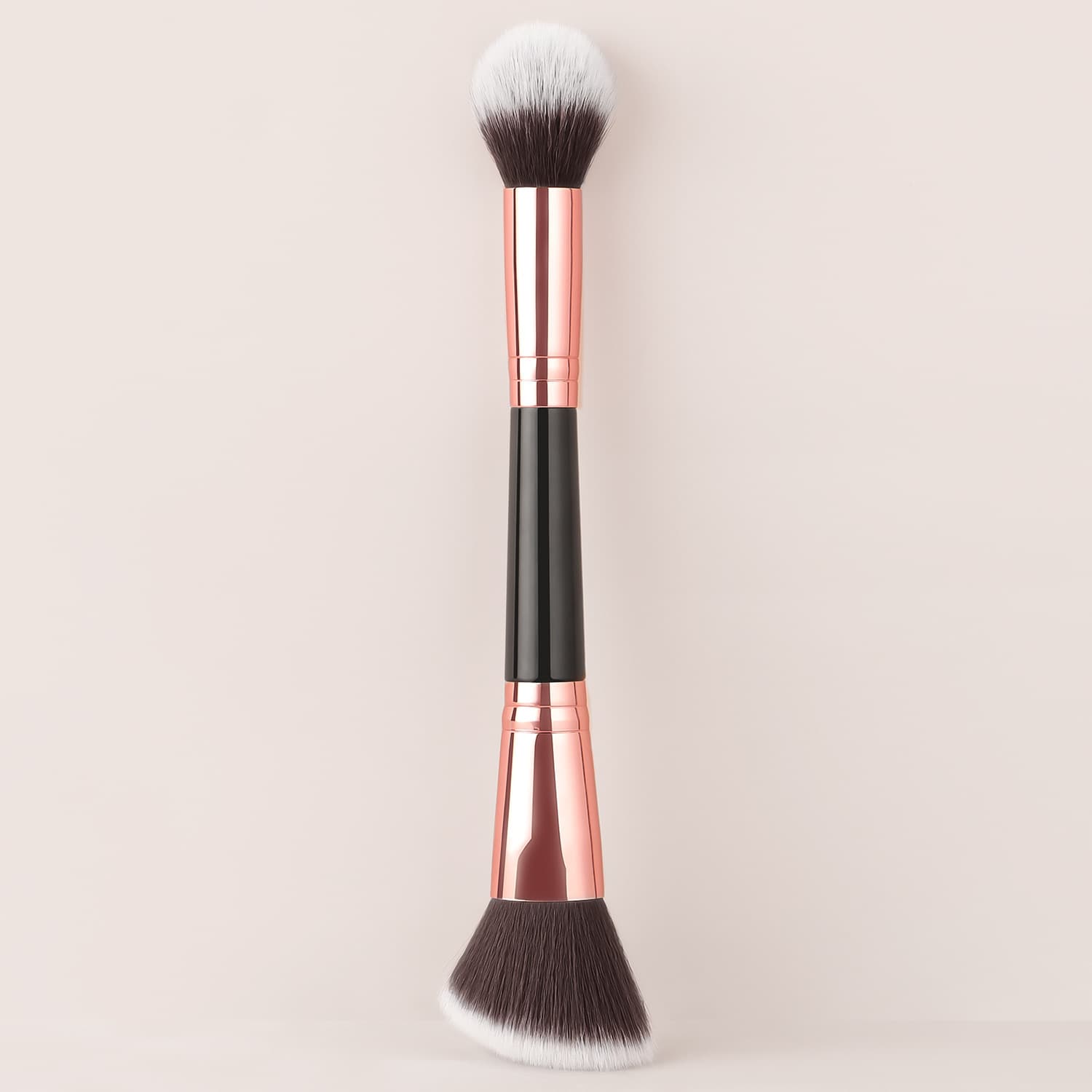 Wholesale Multi-Style Dual-Ended Makeup Brushes: Powder Contour Brush + Tapered Blending Brush, Single Brush Factory Source