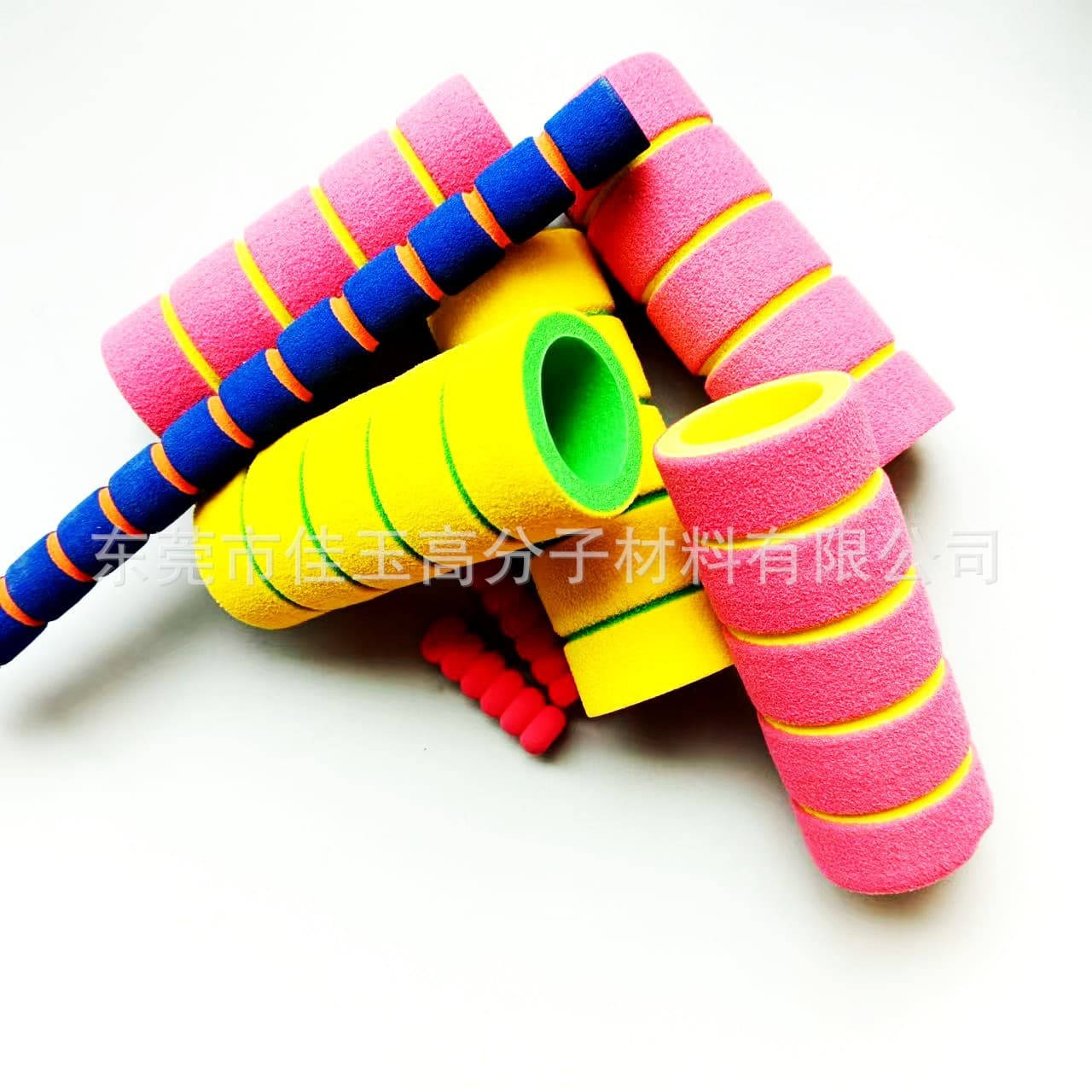 Wholesale NBR Rubber Foam Handlebar Grips Two-Tone Shock-Absorbing Warm Bicycle Accessories Racket Handle Sleeve Sponge Handlebar Grips