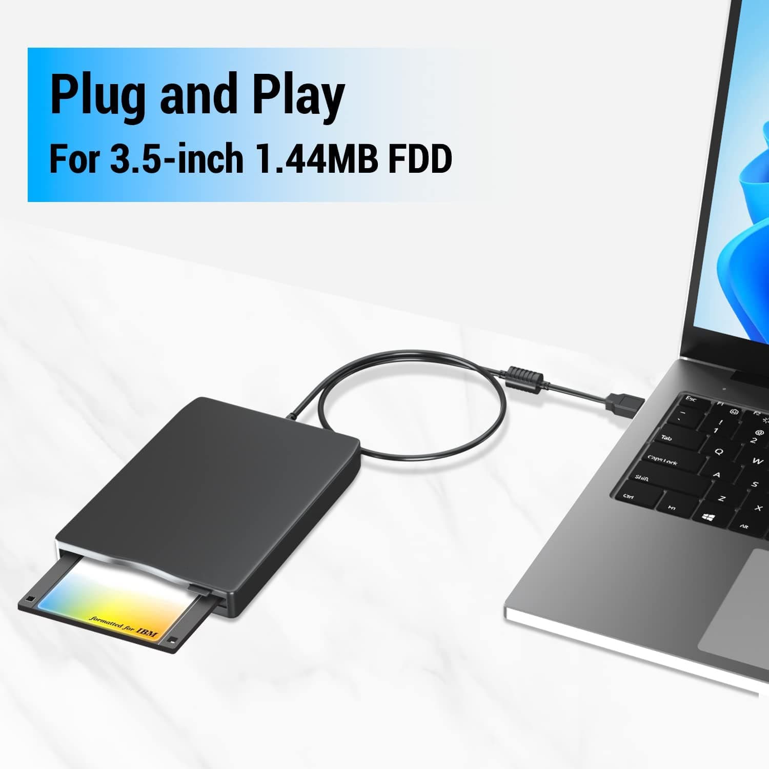 External USB Floppy Drive 3.5-inch FDD Floppy Disk Drive Universal External Mobile Floppy Drive 1.44MB Floppy