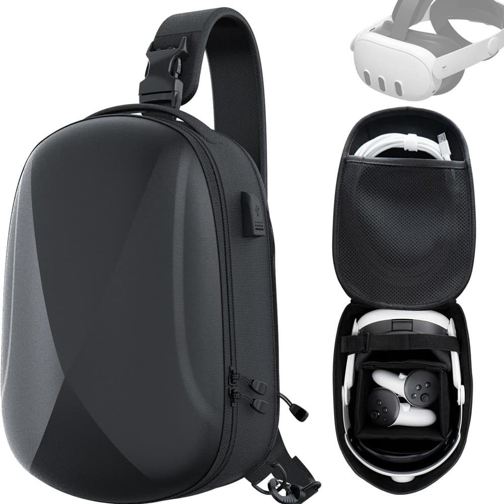 Neutral Meta Quest 3 VR Storage Bag Oculus Quest 2 / Vision Pro VR Hard Case