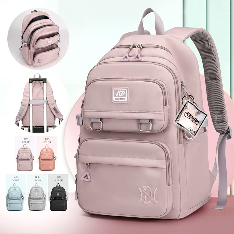 Fashion New Cross-border Middle School Student Casual Backpack Travel Large Capacity Girls Backpack Korean Style Junior High School Bag