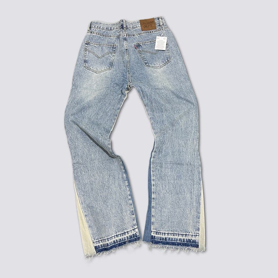 Foreign trade order GA cross-border foreign trade trendy brand denim horns washed distressed stitched men's and women's jeans