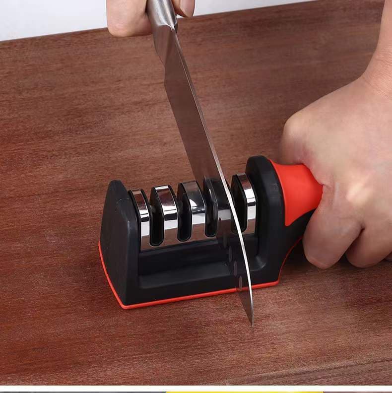 Tungsten steel knife sharpener household multifunctional whetstone three or four sections quick sharpening tool sharpening artifact spot wholesale