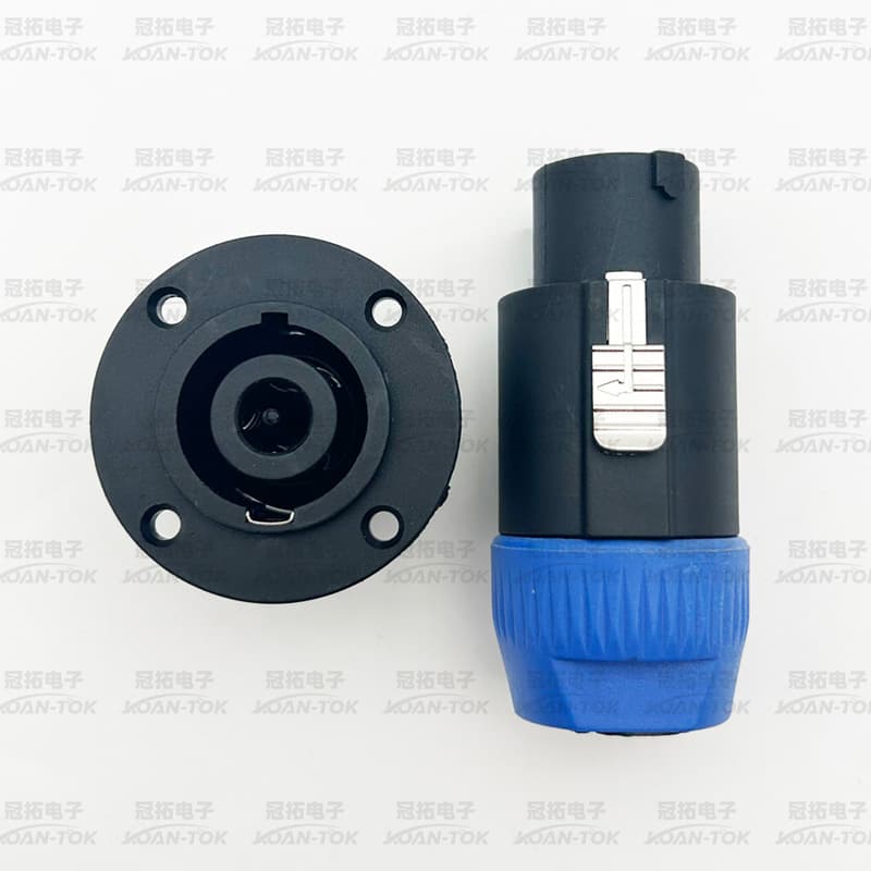 8-Core Speaker Connector NL8FC Ohm Plug, 8-Core Round Socket, 8-Pin Professional Stage Audio Connector