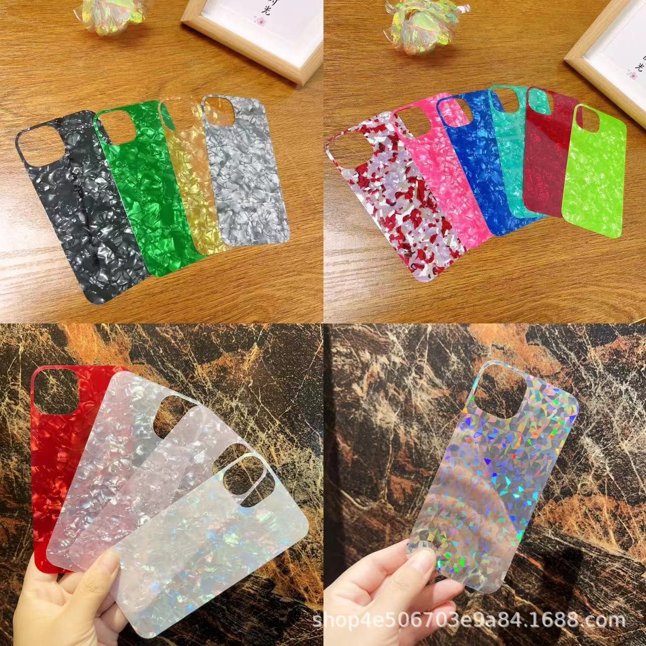 Game console back card love Aurora laser sticker glitter card paper transparent suitable for Nintendo SWITCH lite