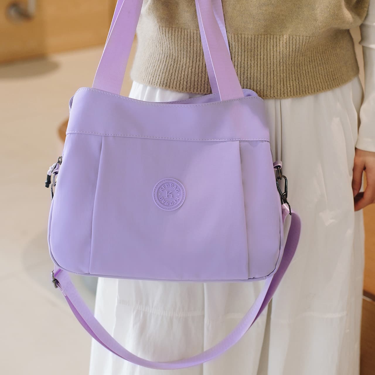 Multi-Compartment Bag for Women 2026 New Nylon Shoulder Crossbody Bag Large Capacity Lightweight Waterproof Handbag Mom Bag