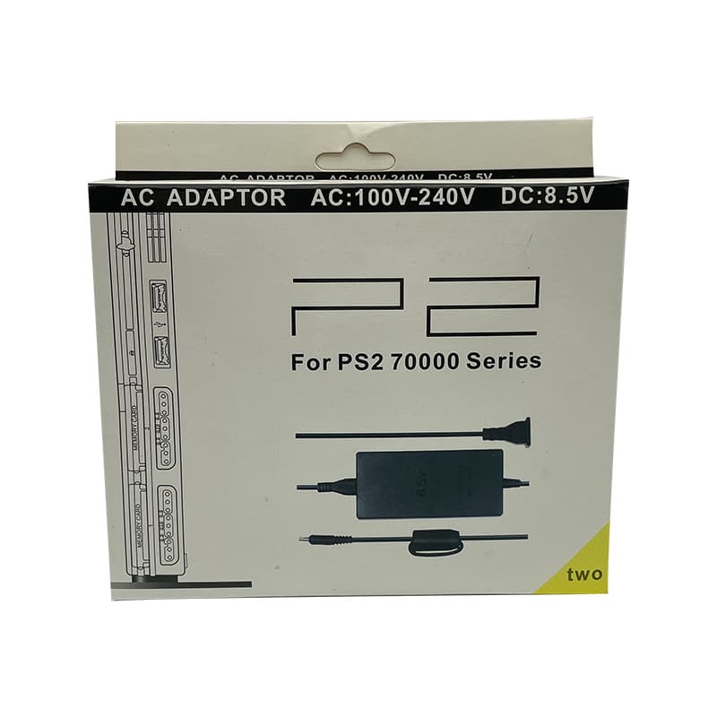 PS2 Power Bank Power Supply, PS2 Console Charger 70000 (US/EU Standard, Color Box)