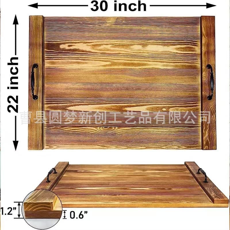 Cross-border wooden gas stove cover, retro pine serving tray for restaurant/hotel storage, direct-sale chopping board and sink cover.