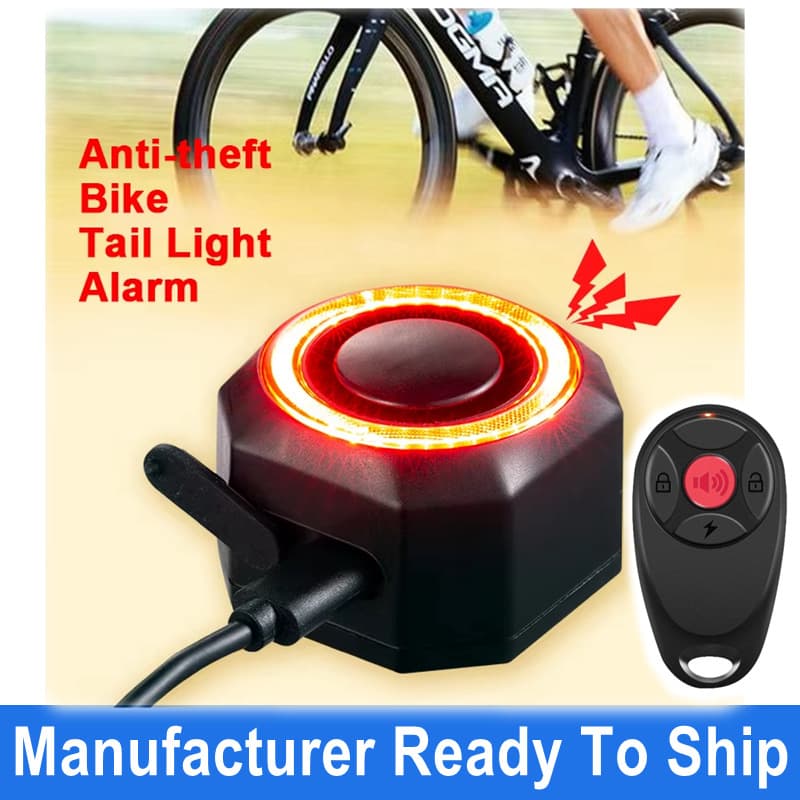 Anti-theft Alarm LED Rechargeable Bike Lights