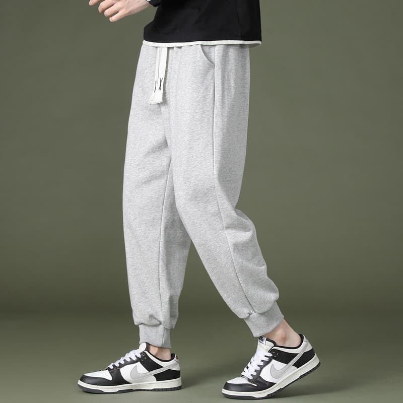 Ice Silk Loose Cuffed Pants for Men Summer Quick Dry Sports Casual Trousers Trendy plus Size Comfortable Breathable Workwear