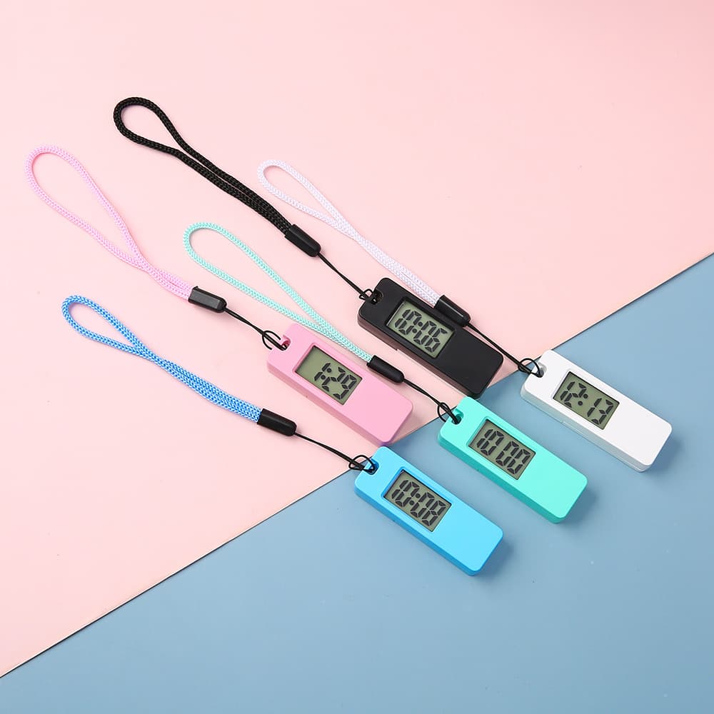Creative Candy-Colored Silent Digital Watch Student Keychain Watch Portable Mini Clock as a Gift