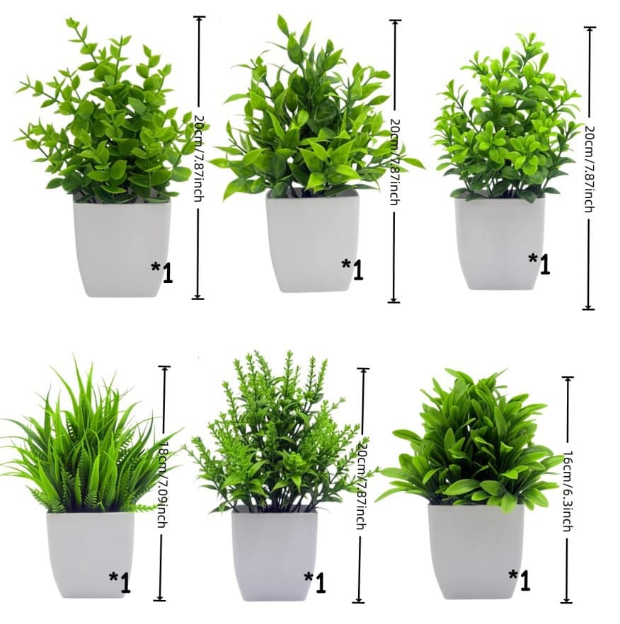 Mini Artificial Potted Plant Cross-Border Hot Seller Fake Plant Greenery Indoor Outdoor Decoration Plastic Potted Eucalyptus