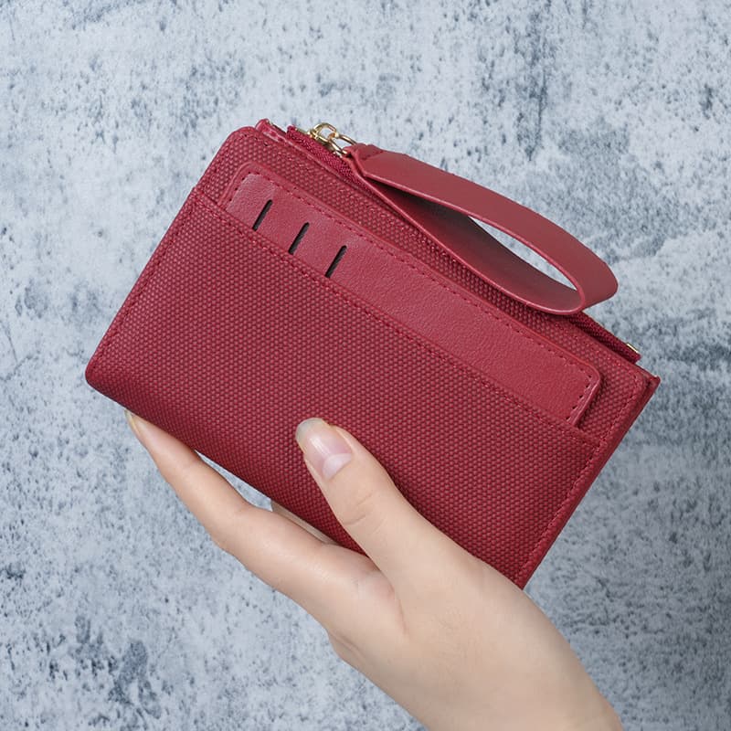 Women's Card Holder, High-End Short Wallet for Students, Trendy Zippered Wallet, Lightweight and Compact Storage Wallet