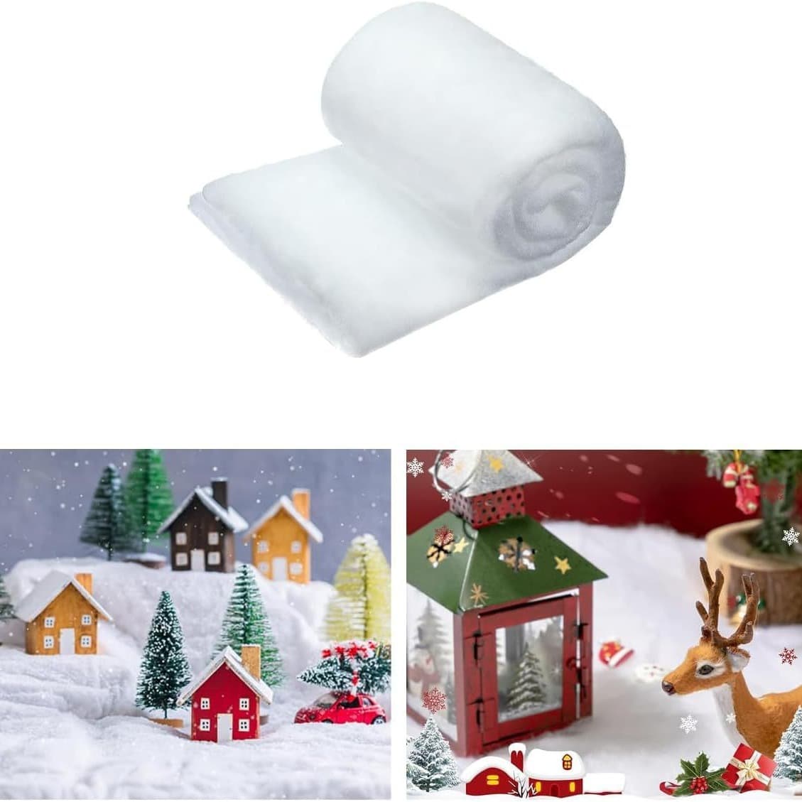 Amazon cross-border e-commerce 80*120CM artificial snow, snow scene decoration supplies, props, snow cotton, Christmas decorations, snowflakes, snow cotton