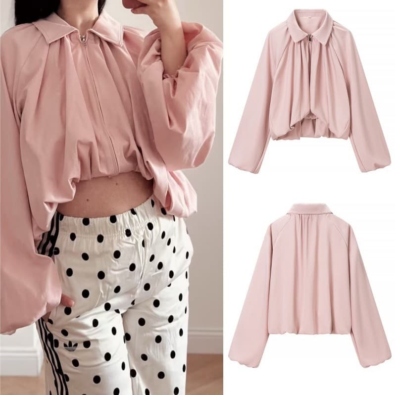 Z Brand Wholesale Versatile Sweet Turn-Down Collar European-American Style French Design Bomber Jacket Coat Cross ZA