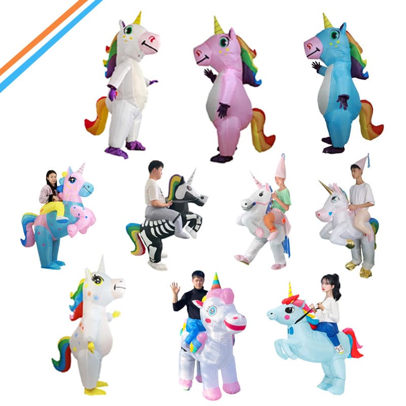 Inflatable Unicorn Costume Party Funny Cartoon Outfit Special Use Clothing Role Prop Made in Mainland China Unique And Novel