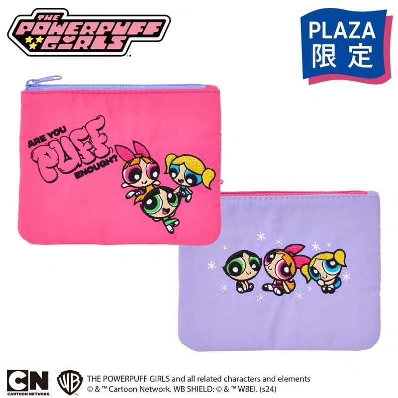 Japanese new Powerpuff Girls embroidered cosmetic bag cute cartoon lipstick storage bag zipper coin tissue bag