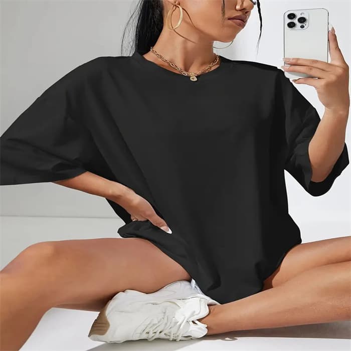 Cross-Border Stock Short Sleeve T-Shirt Women's 2025 Summer New Fashion Casual Round Neck Versatile Short Sleeve T-Shirt Top Overseas