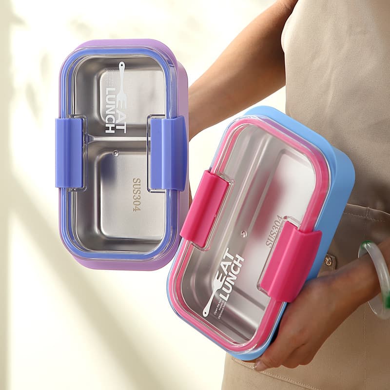 Cross-border Style Lunch Box for Students and Office Workers, Portable Bento Box 304 Stainless Steel Insulated Lunch Container