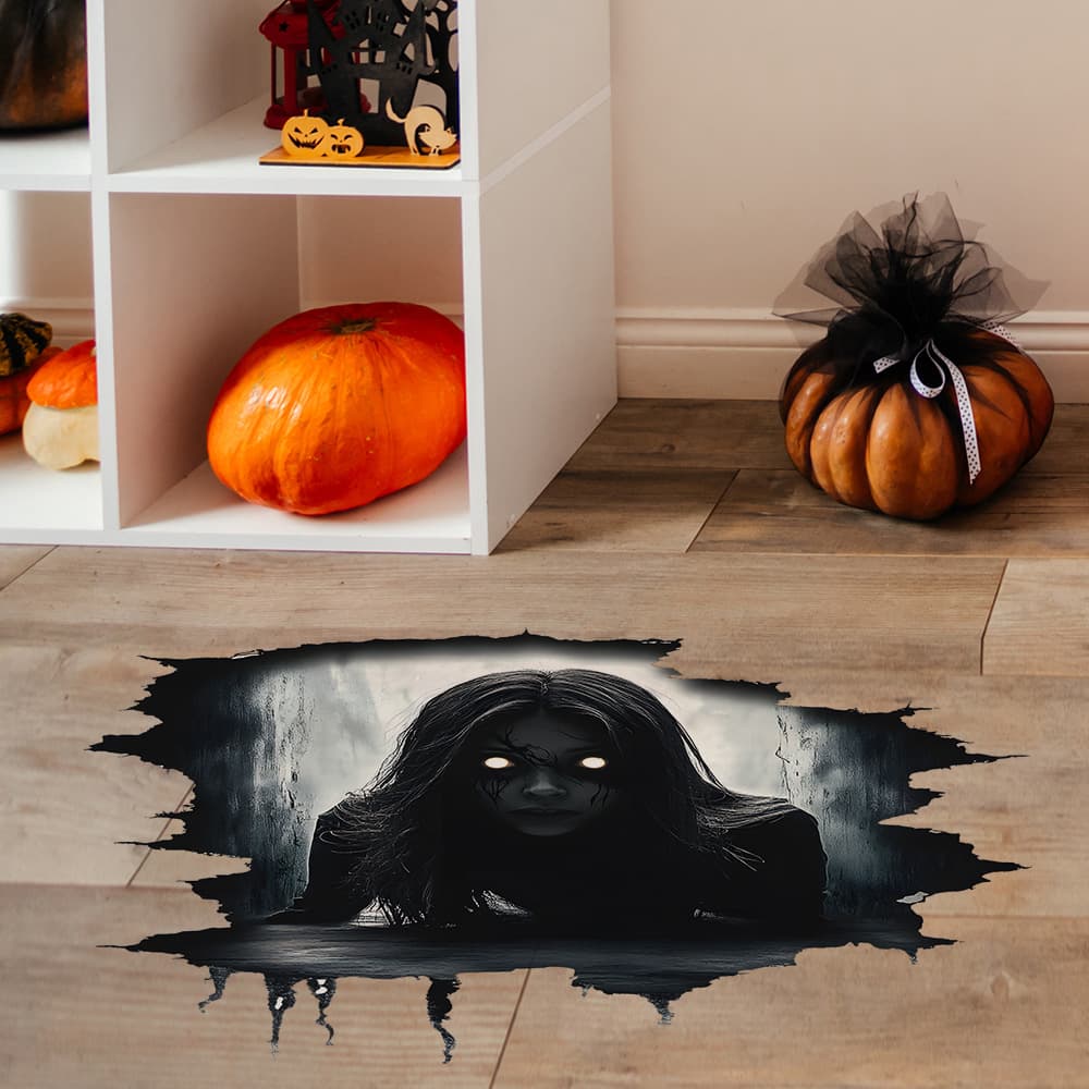 Foreign trade thriller Halloween wall-breaking female ghost bedroom living room home decoration wall stickers stickers self-adhesive wholesale