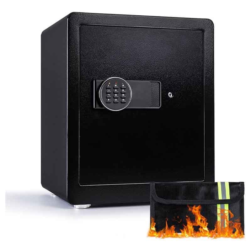 Small household password storage safe with matching insulated storage bag Office valuables storage cabinet
