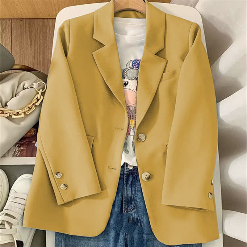 Chic Black Blazer for Petite Women 2025 Spring Fall Regular Blazer Korean Style Casual Suit Jacket New