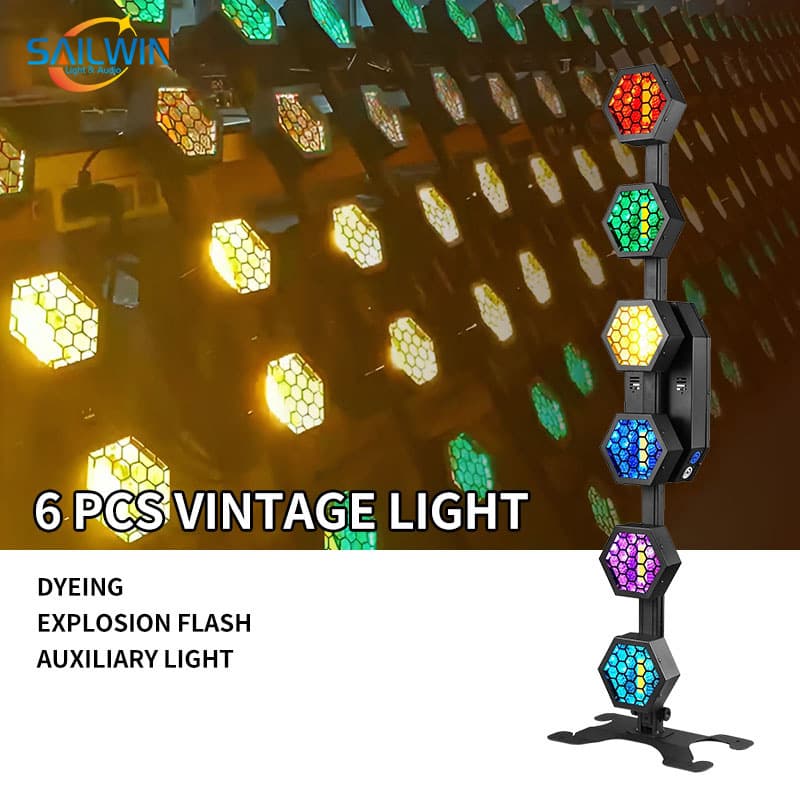 6* 50W LED RGBW Matrix Pixel Retro Stage Lighting For DJ Dis