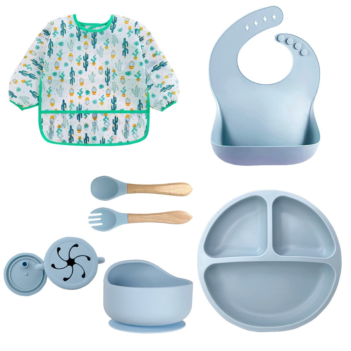 Cute baby food supplement plate, baby-specific food-grade silicone anti-fall suction cup, integrated children's eating plate