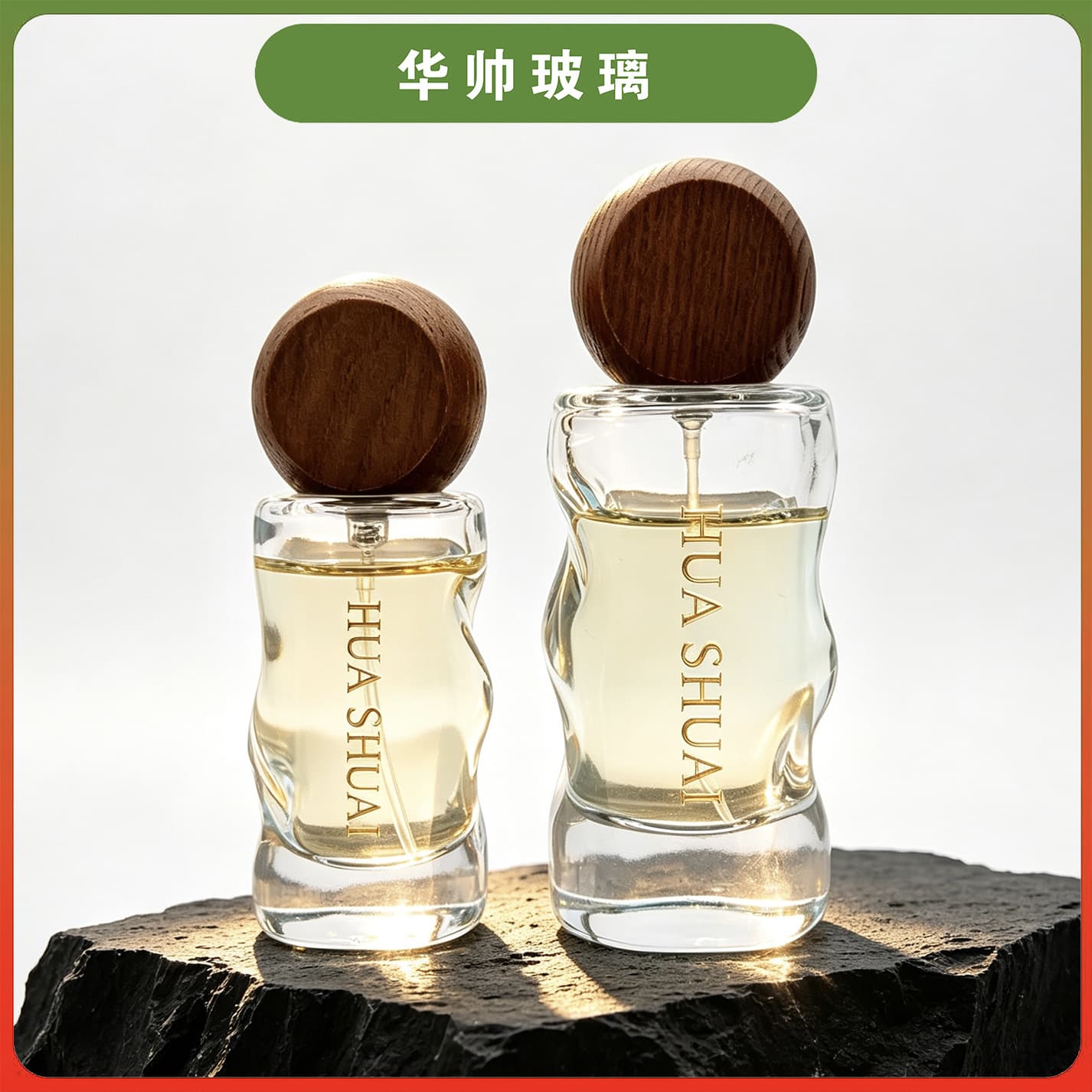 Easy-Grip Perfume Bottle 30ml 50ml Perfume Bottle Faceted Wooden Cap Empty Perfume Bottle 50ml Perfume bottle