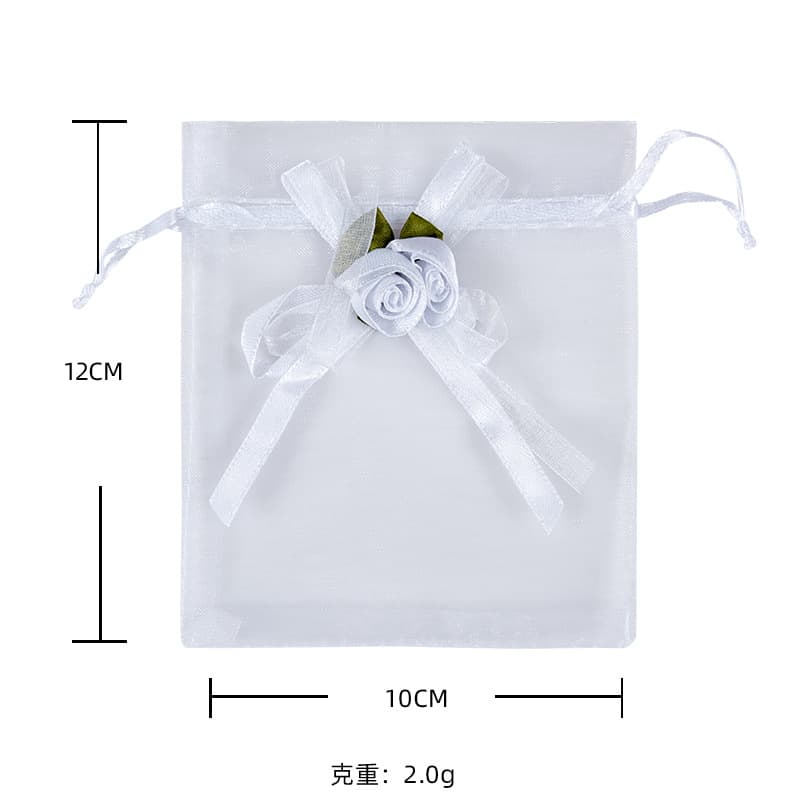 Small Jewelry Packaging Bag / Tulip Mesh Bag / Jewelry Packaging Gift Bag / Organza Rose Drawstring Pouch