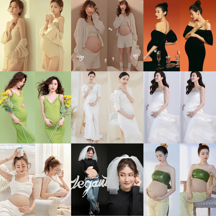 New Maternity Photo Studio Theme Photography Outfit Fashion Mommy Gauze Skirt Art Photo Clothes