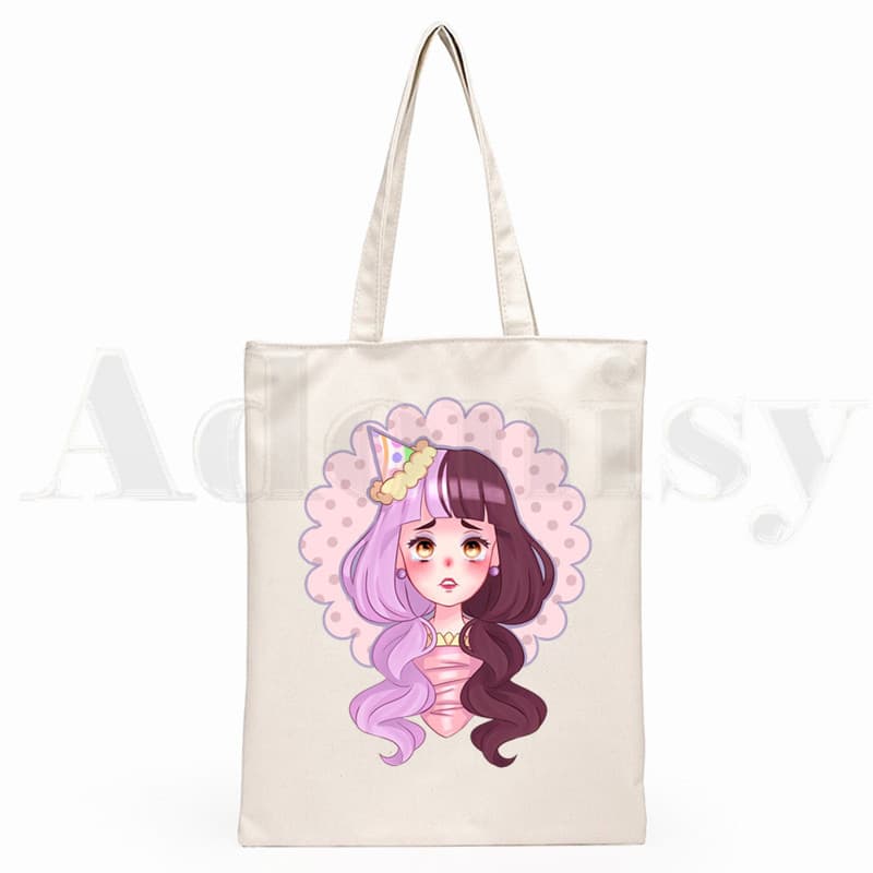 Melanie Martinez Kpop Printed Canvas Bag Harajuku Shoulder Bag Student Fashion Handbag Shopping Tote