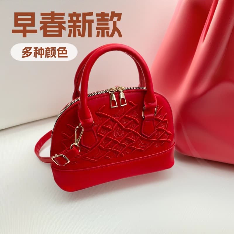 Women's Bridesmaid Gu Liang Ji Ji New Shell Bag High-End Embroidered Handbag Diamond Quilted Small Shoulder Crossbody Bag