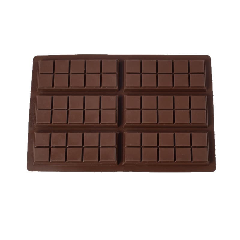 6-Cavity Rectangular Chocolate 753 Silicone Cake Mold DIY Cookie Pudding Dessert Baking Mold