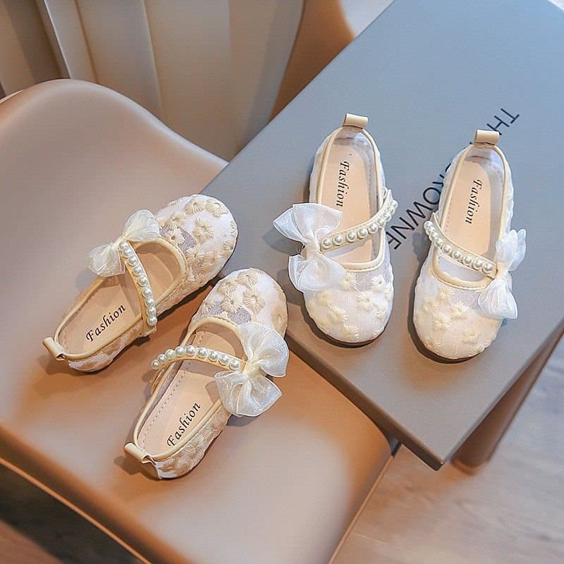 Girls Pearl Sandals Summer New Children's Cloth Shoes Board Shoes Baby Hanfu Shoes Little Girls Big Kids Dance Shoes