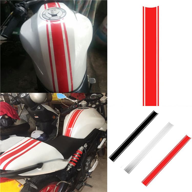 50cm DIY Reflective Sticker for Car Motorcycle Fuel Tank Cap, Thin Stripe Racing Decal