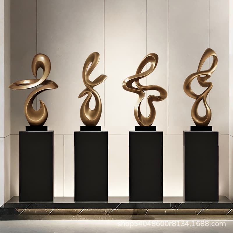 Modern Abstract Entryway Floor Sculpture for Hotel Lobby TV Cabinet Art Sculpture Living Room High-End Large Decoration