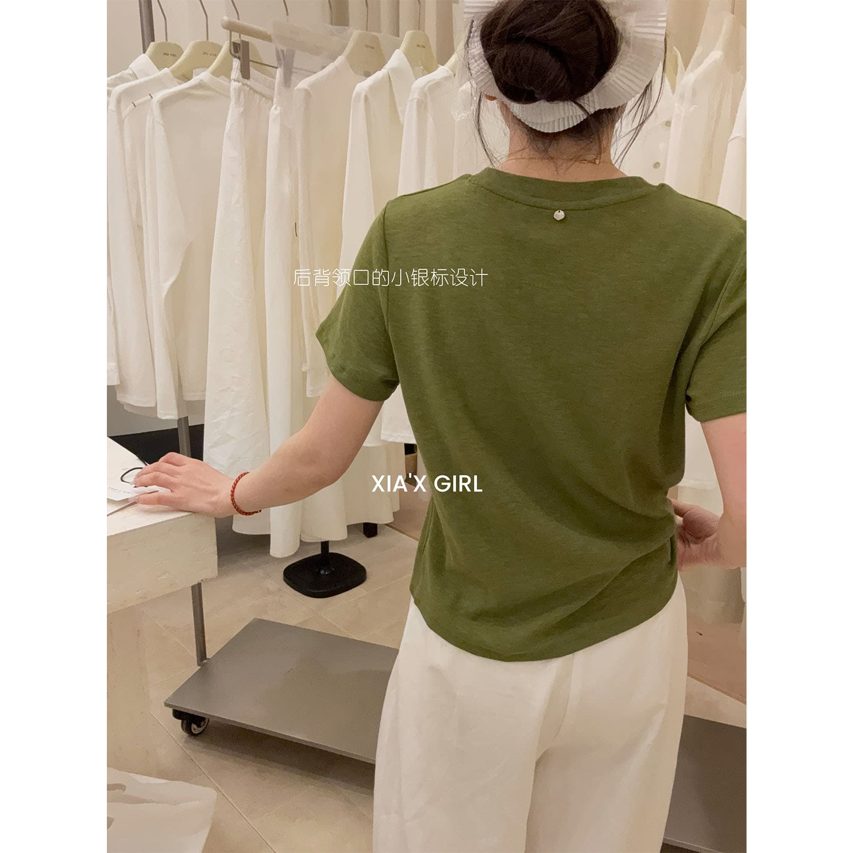2026 New Round Neck Simple Fashion Versatile Slimming Brightening Korean Style Women's Base Layer Spring Summer Short Sleeve T-Shirt Top