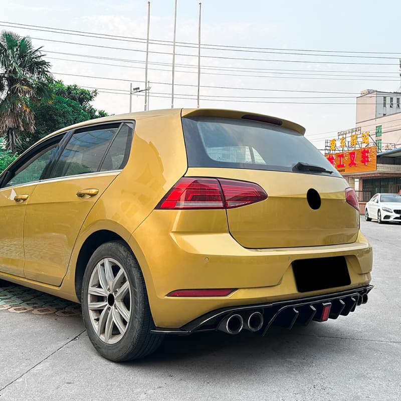Rear bumper lip diffuser spoiler for Volkswagen Golf mk7.5 TCR GTI 2017-2019 models