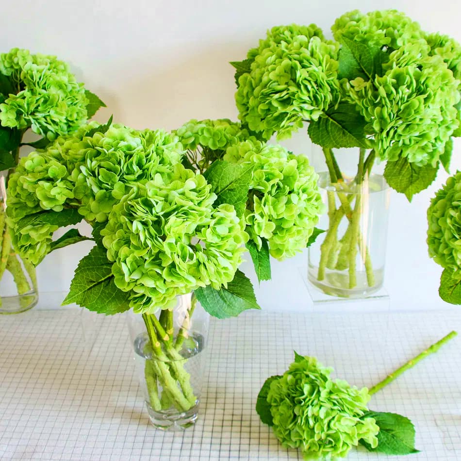 Artificial Large Hydrangea Realistic Touch Moisturizing Hydrangea Hotel Artificial Wedding Floral Decoration Wedding Fake Flower