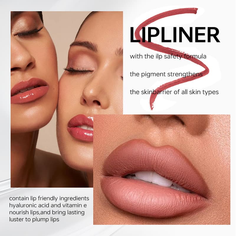 Cross-border Maycheer Moisturizing Lip Liner Matte Velvet Lip Gloss Lipstick Long-lasting Waterproof Rose Red for Export