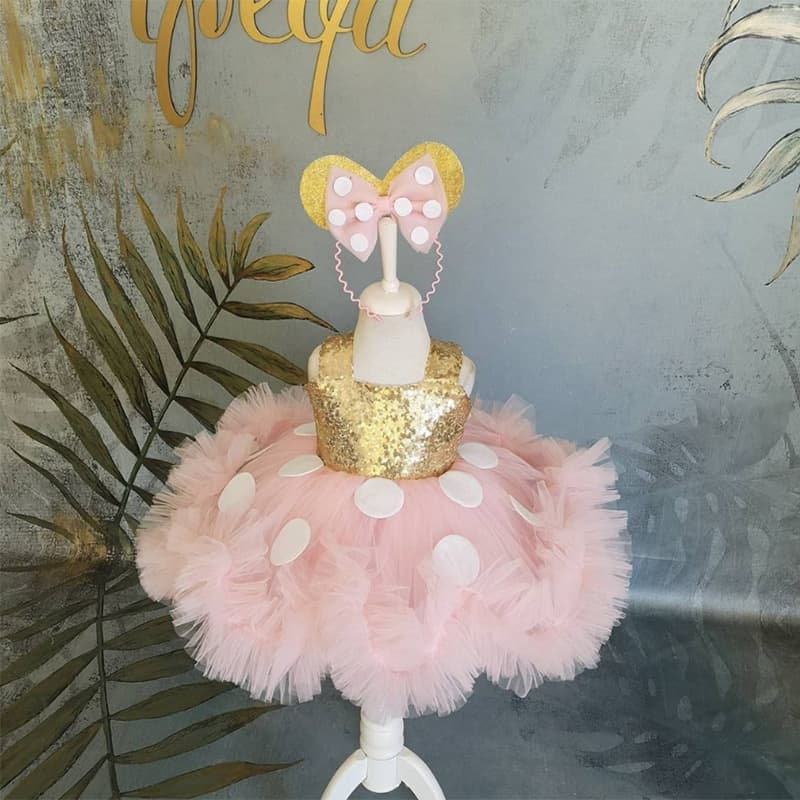 Foreign trade popular cross-border new children's dress skirt mesh polka dot tutu skirt girl festival performance dress