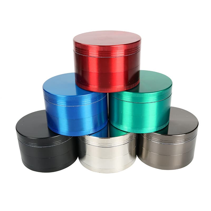 Grinder Inventory Clearance Zinc Alloy Four-Layer Flat Grinder 40/55/60MM Manual Tobacco Grinder