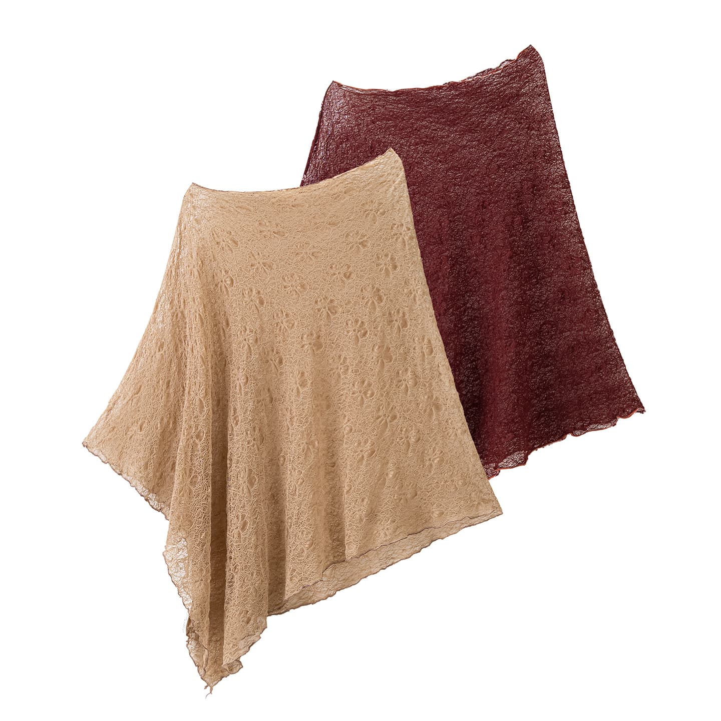 2026 Korean-style Irregular Knit Cape Shawl for Women, Spring and Autumn Sun Protection Thin Rectangular Outerwear Wrap