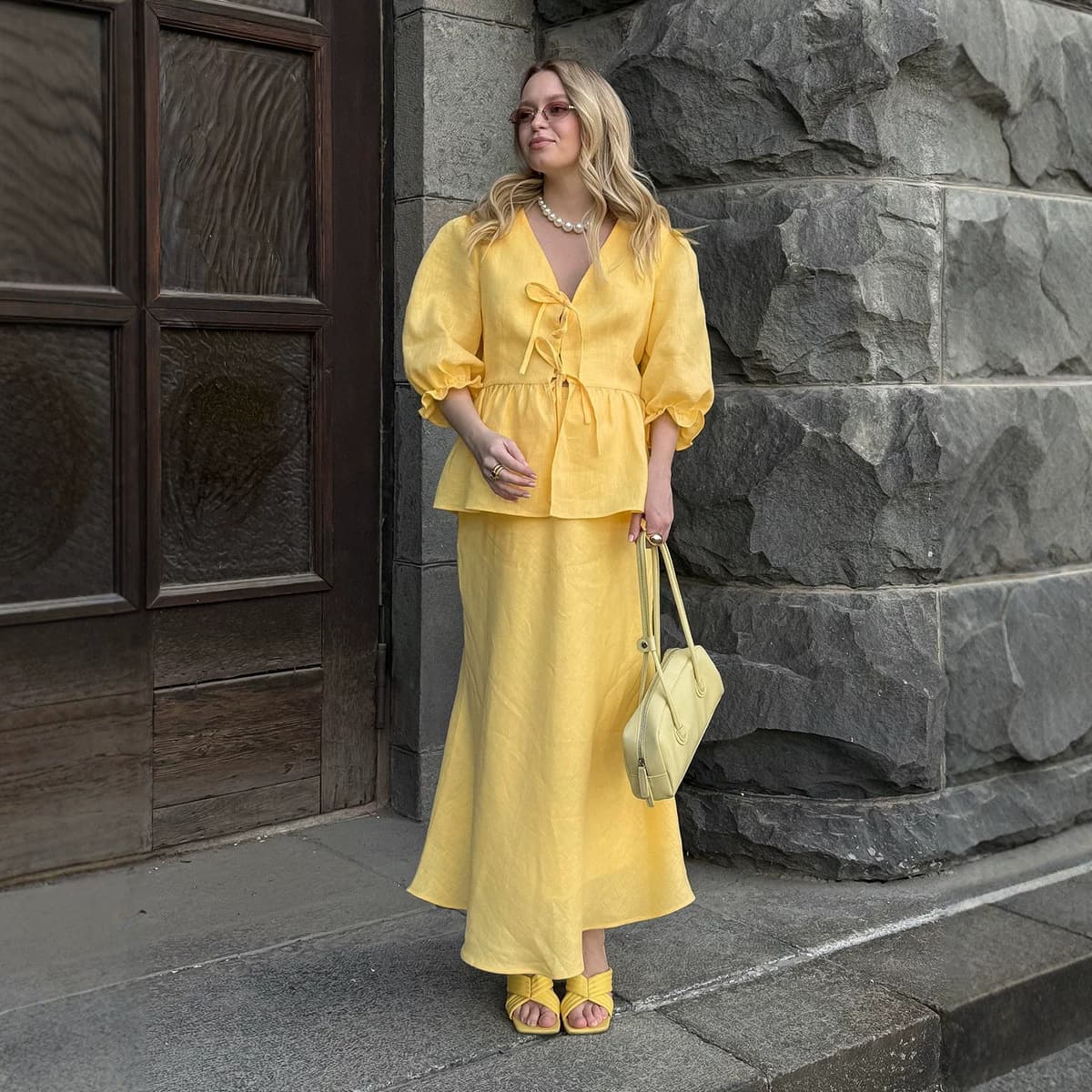 European and American Cross-Border 2026 Summer-Fall New Ruffle Elegant Short Sleeve Skirt Set