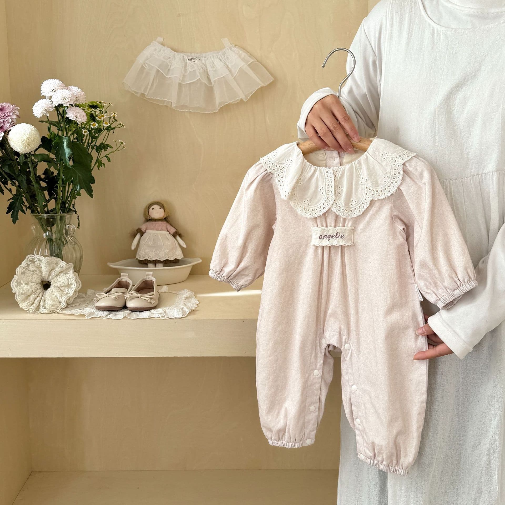 Baby jumpsuit, infant and toddler autumn clothing, long-sleeved pure cotton, type A gauze, Korean-style Western-style crawling clothing, spring and autumn clothing